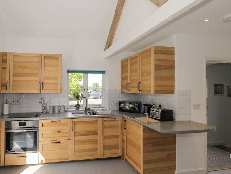 Fridge, dishwasher, electric kettle, toaster