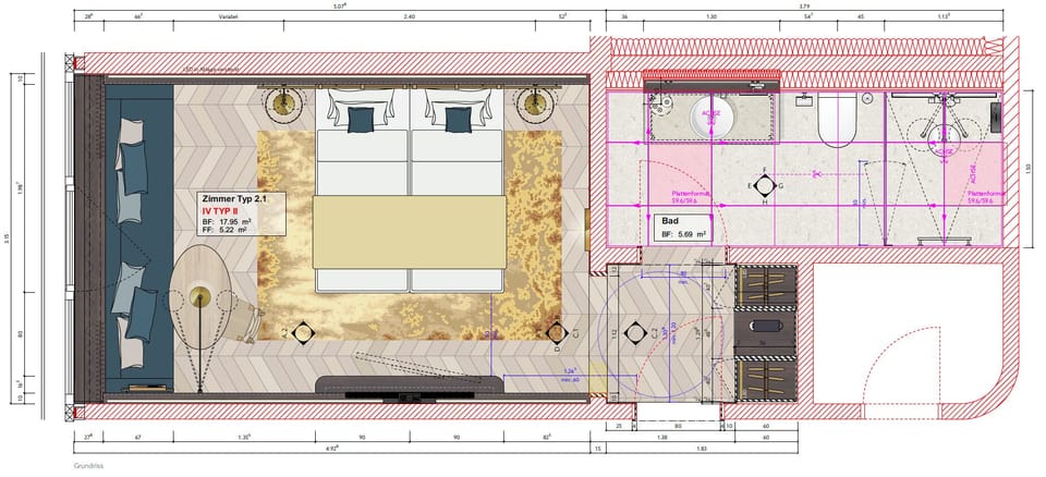 Superior Double Room Lake View | Floor plan