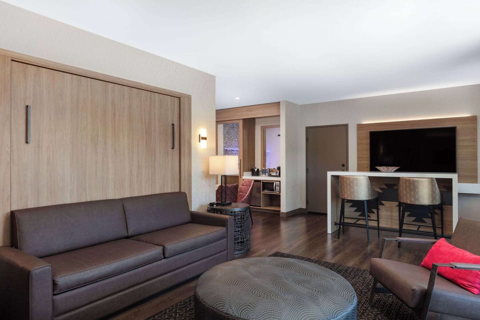 Premium bedding, pillowtop beds, blackout drapes, soundproofing