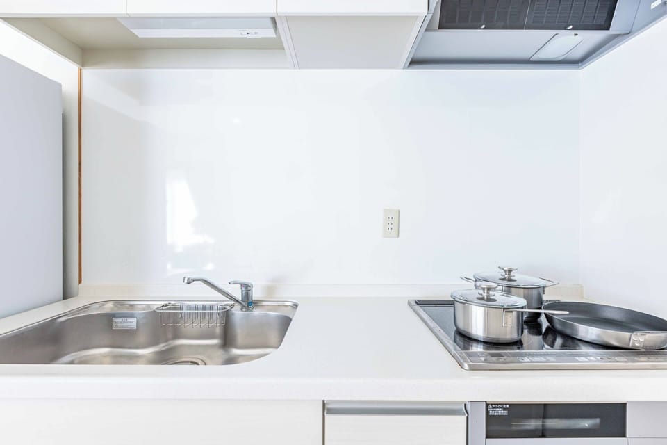 Classic Condo | Private kitchen | Full-size fridge, microwave, stovetop, electric kettle