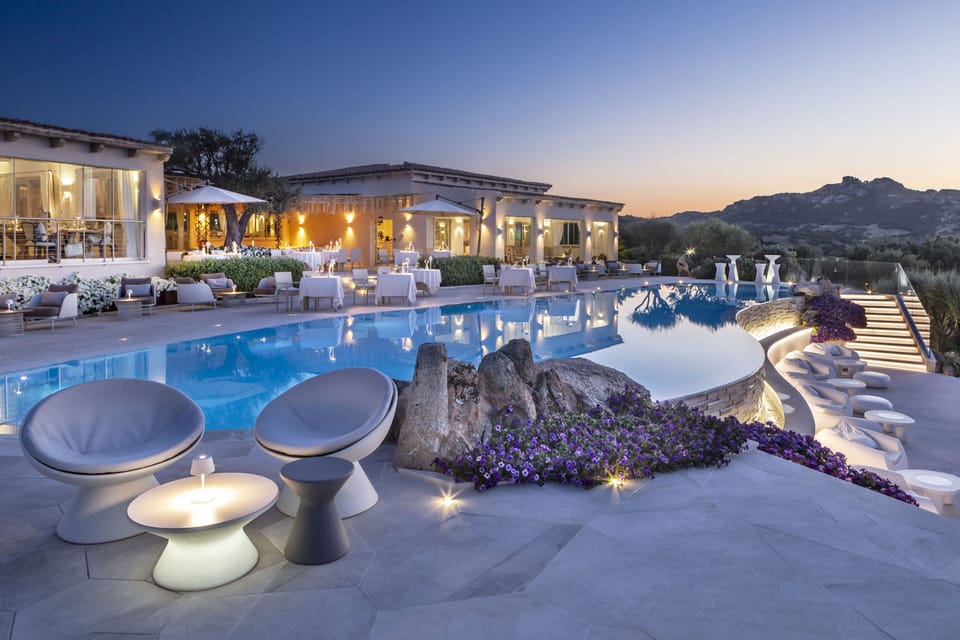 Breakfast, lunch, dinner served; Mediterranean cuisine, pool views 