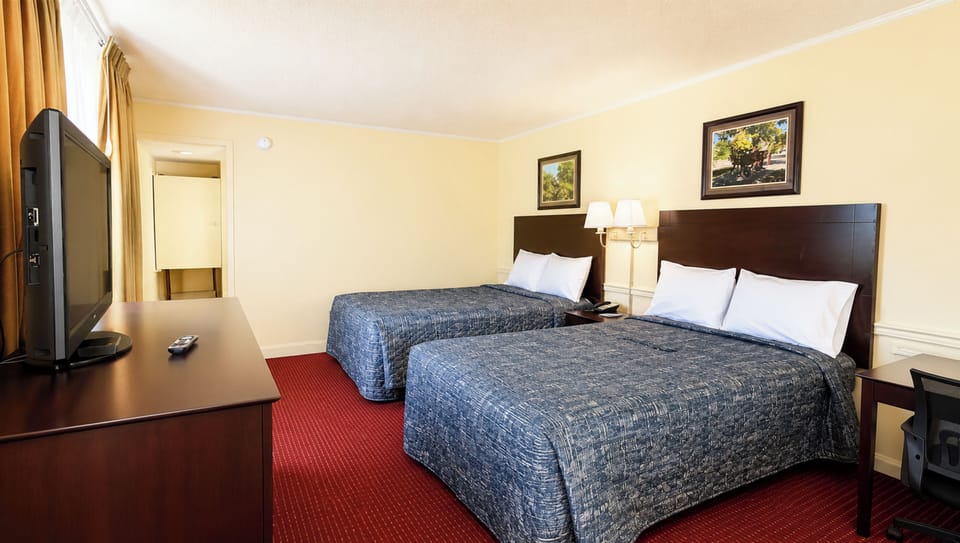 Room, 2 Double Beds, Non Smoking, Refrigerator & Microwave | In-room safe, laptop workspace, iron/ironing board, free WiFi