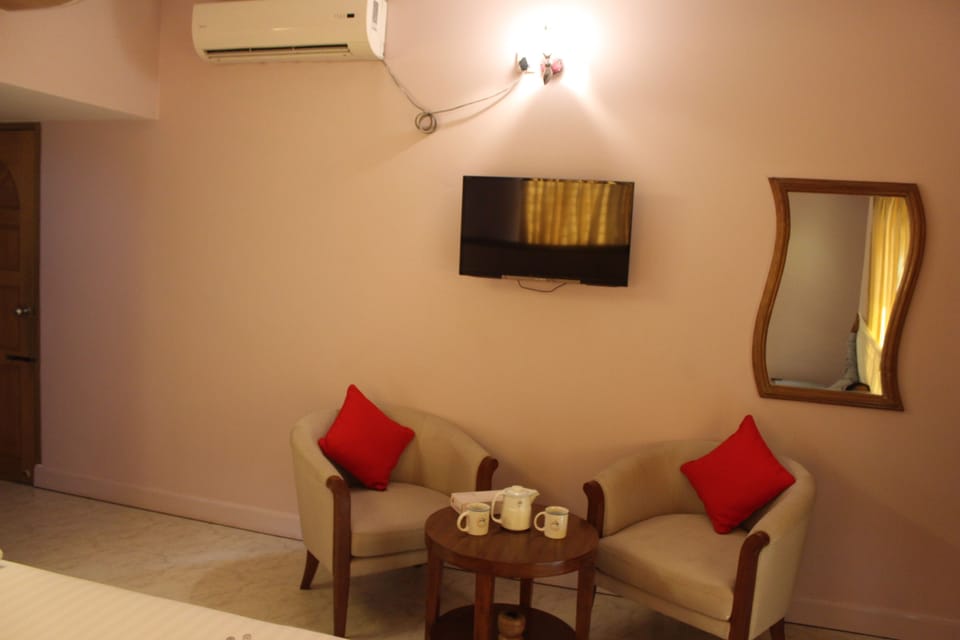 Deluxe Double Room | Living area | Flat-screen TV