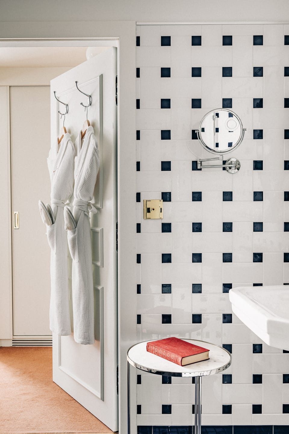 Jetted tub, designer toiletries, hair dryer, bathrobes
