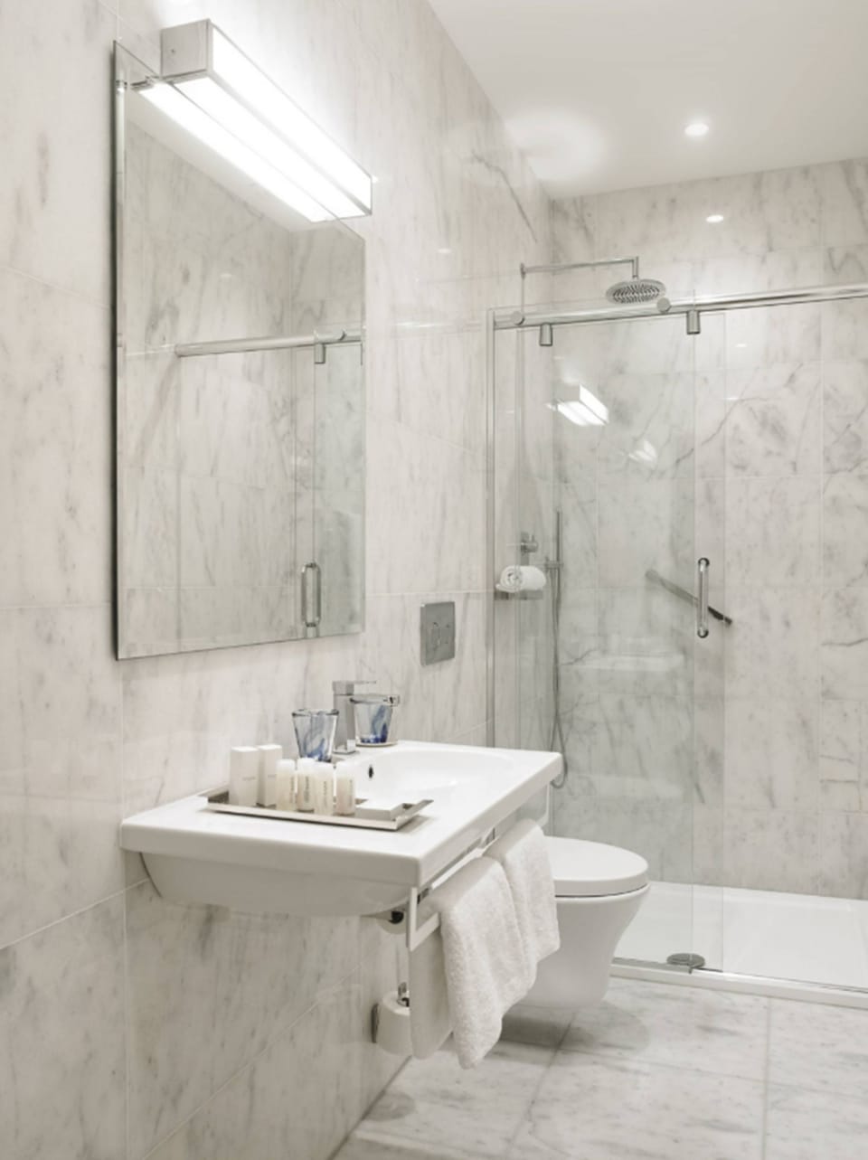 Free toiletries, hair dryer, towels