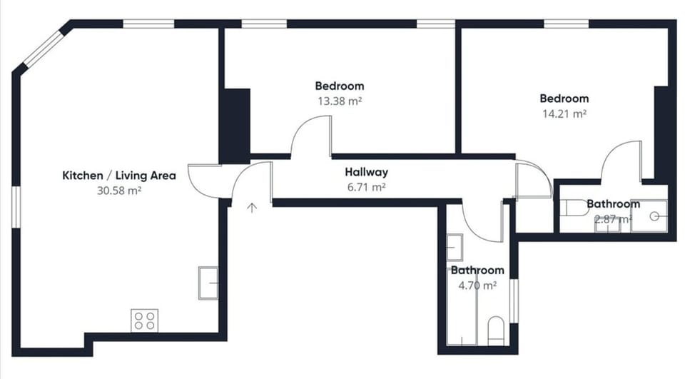Apartment | 2 bedrooms, Internet