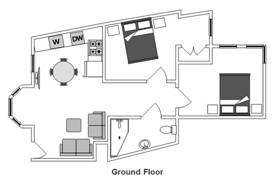 House | 2 bedrooms, soundproofing, Internet