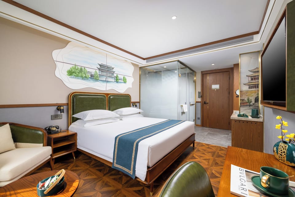 Business Double Room | Memory foam beds, desk, laptop workspace, soundproofing