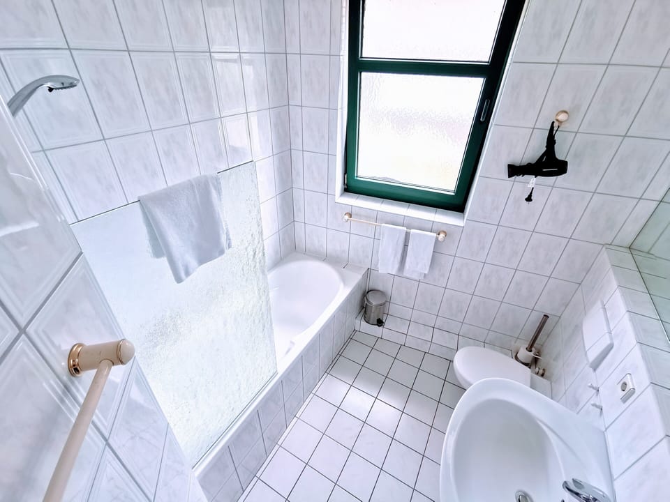 Hair dryer, towels