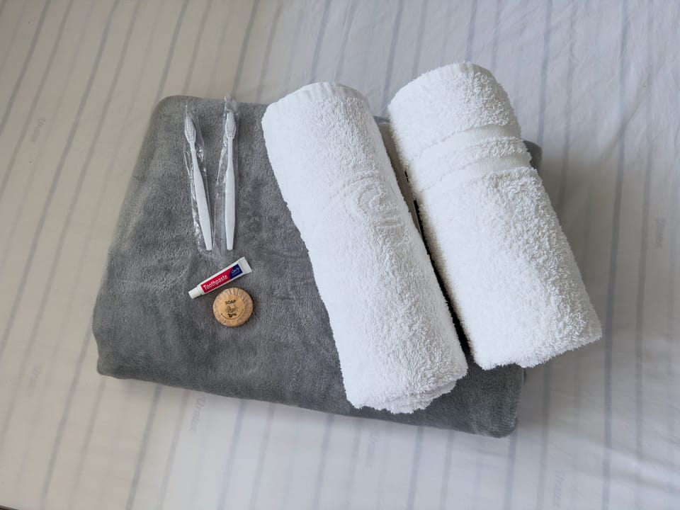 Laptop workspace, iron/ironing board, free WiFi, bed sheets