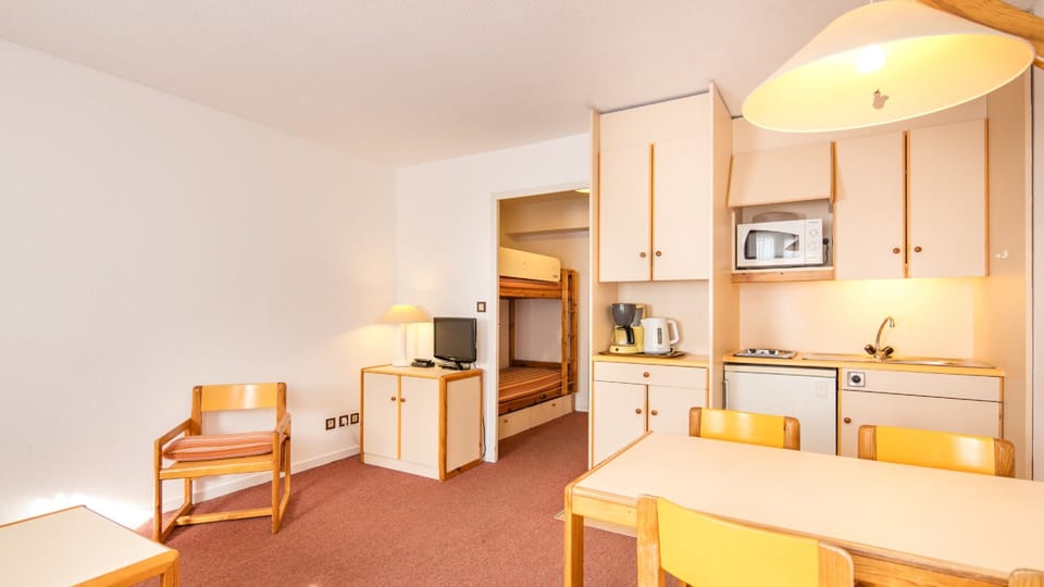 Fridge, microwave, oven, espresso maker