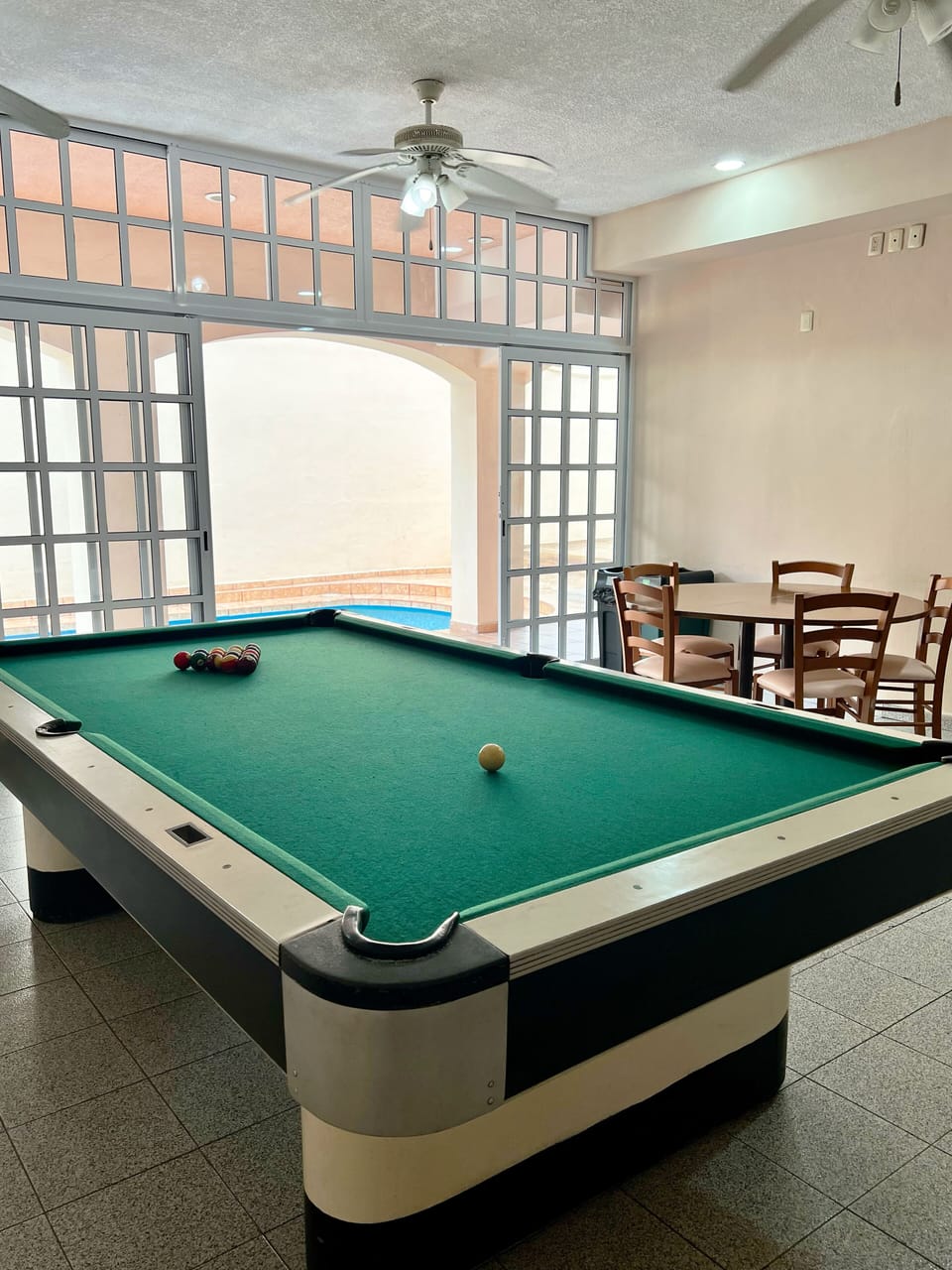 Outdoor pool, open 9:00 AM to 10:00 PM, free cabanas