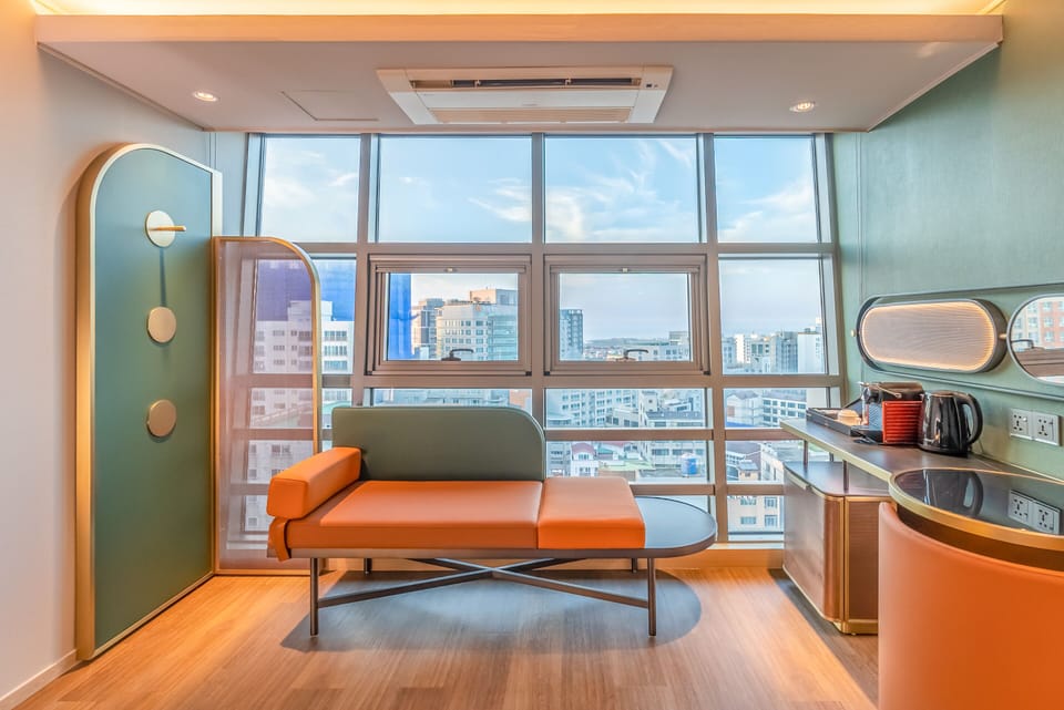 Premium Double Room, City View | Desk, laptop workspace, blackout drapes, free WiFi