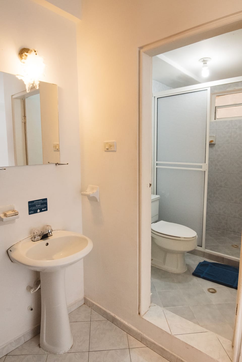 Double Room Single Use, 1 Double Bed, Partial Ocean View | Bathroom | Shower, hair dryer (on request), towels