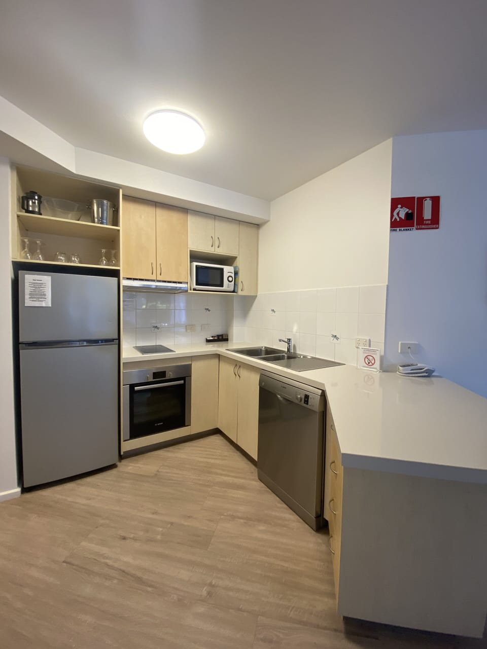 Apartment, 1 Bedroom, Poolside | Private kitchen | Fridge, microwave, electric kettle, cookware/dishes/utensils