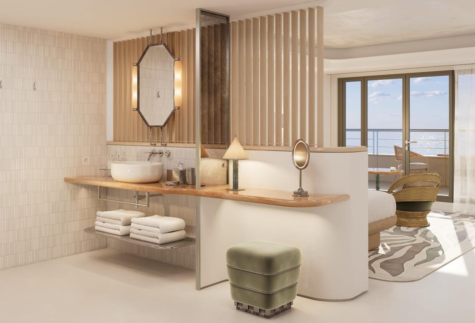 Junior Suite, Sea View | Bathroom | Designer toiletries, hair dryer, bathrobes, slippers
