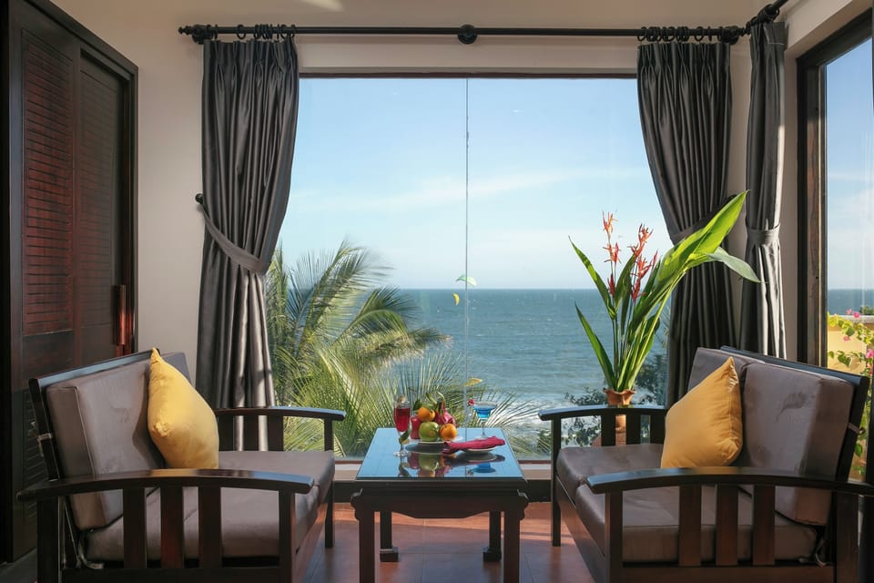 Deluxe Double or Twin Room, Beachfront | Terrace/patio