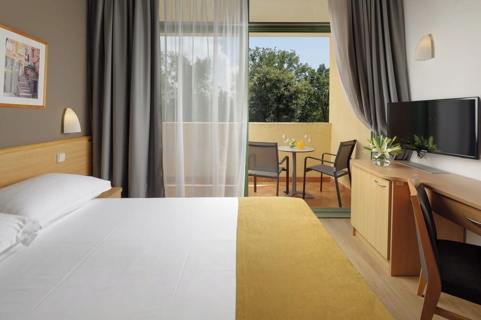 Economy room with french bed and balcony, Park side | In-room safe, desk, blackout drapes, free WiFi