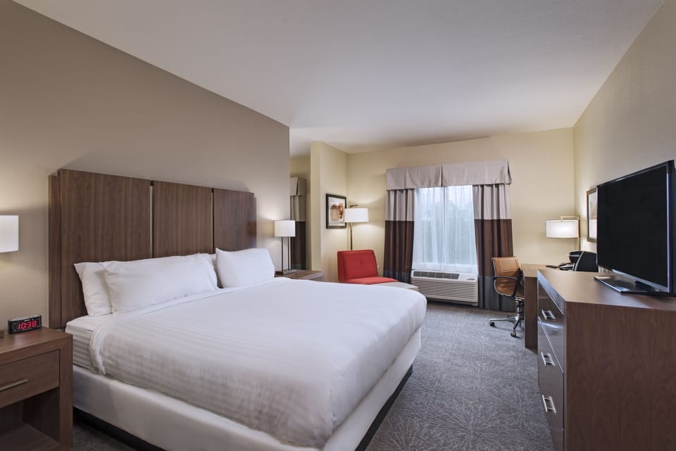 In-room safe, desk, laptop workspace, blackout drapes
