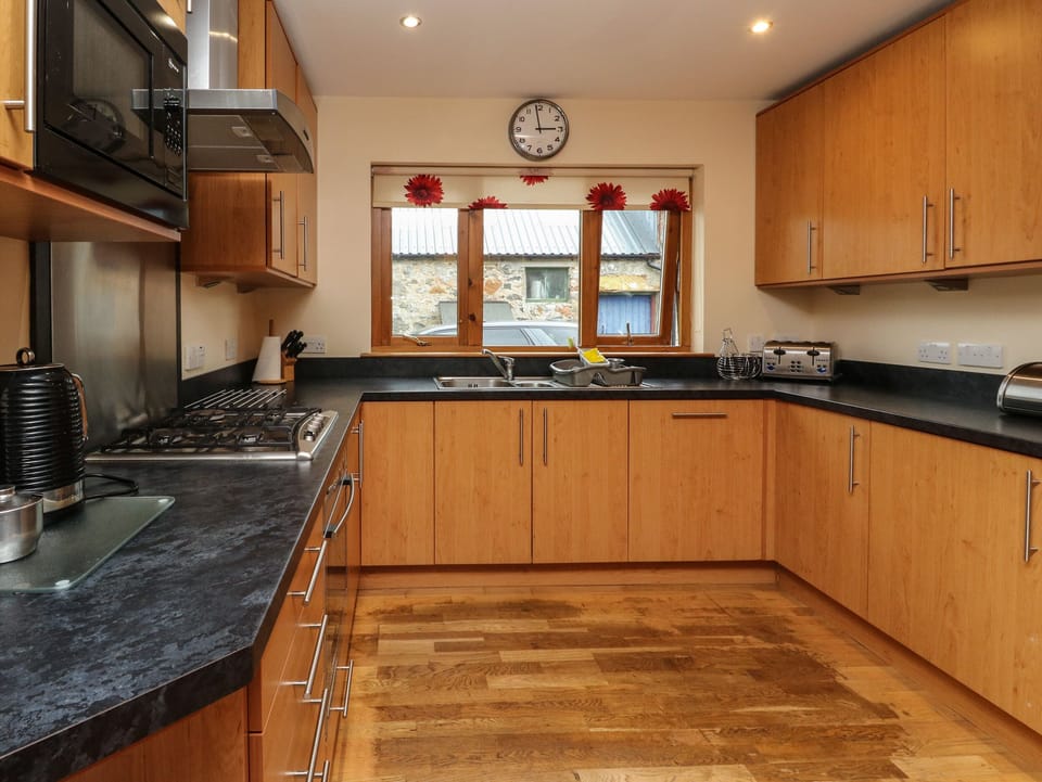 Fridge, dishwasher, electric kettle, toaster