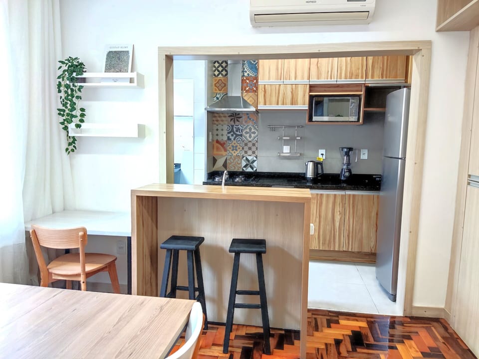 Apartment | Private kitchen | Full-size fridge, microwave, oven, stovetop