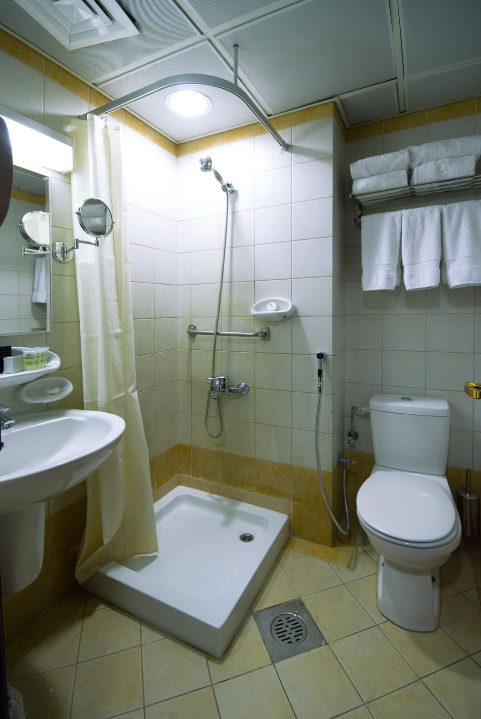 Shower, hair dryer (on request), towels
