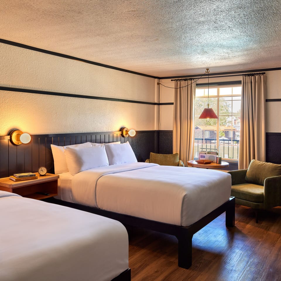 Premium bedding, pillowtop beds, minibar, laptop workspace