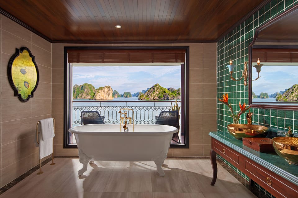 President Suite Sea View With Balcony | Bathroom | Shower, rainfall showerhead, designer toiletries, hair dryer