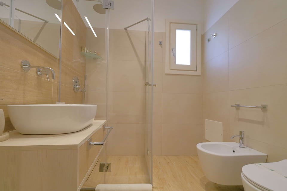 Free toiletries, hair dryer, slippers, bidet
