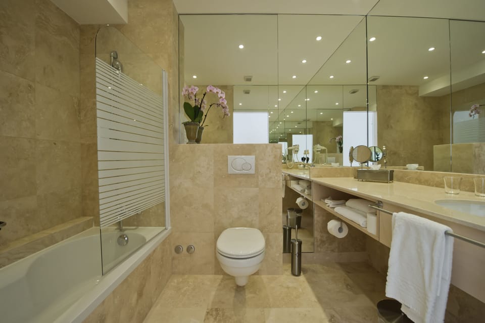 Free toiletries, hair dryer, slippers, towels