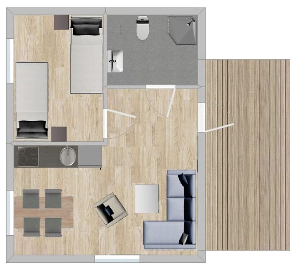 Classic Cabin, Multiple Beds, Ocean View | Floor plan
