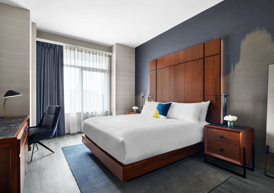 Egyptian cotton sheets, premium bedding, minibar, in-room safe
