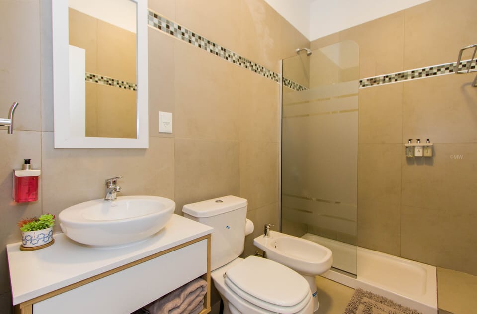 Shower, rainfall showerhead, hair dryer, bidet