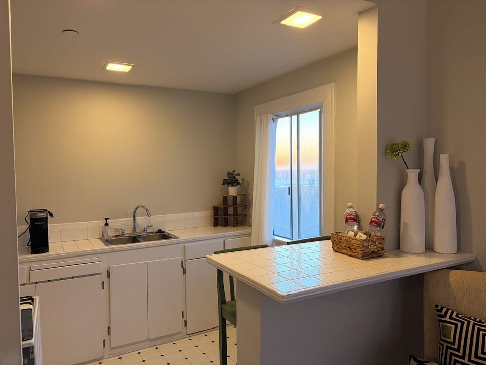 Deluxe Suite | Private kitchen | Full-size fridge, microwave, dishwasher, coffee/tea maker