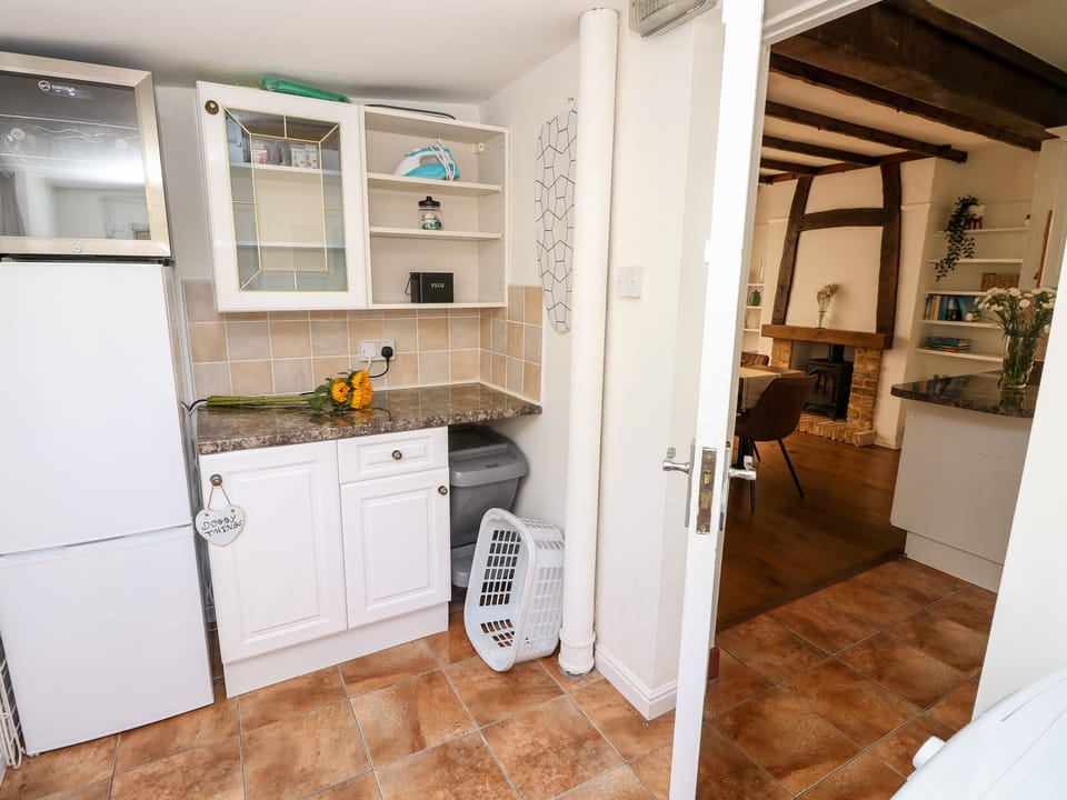 Fridge, dishwasher, electric kettle, toaster