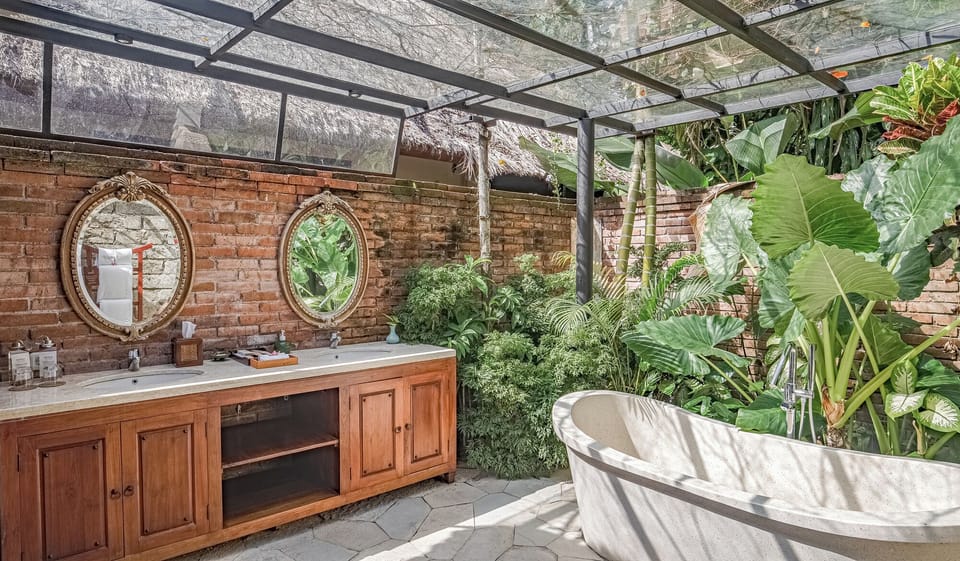 One-Bedroom Garden Villa (Includes Exclusive Benefit) | Bathroom | Separate tub and shower, deep soaking tub, eco-friendly toiletries
