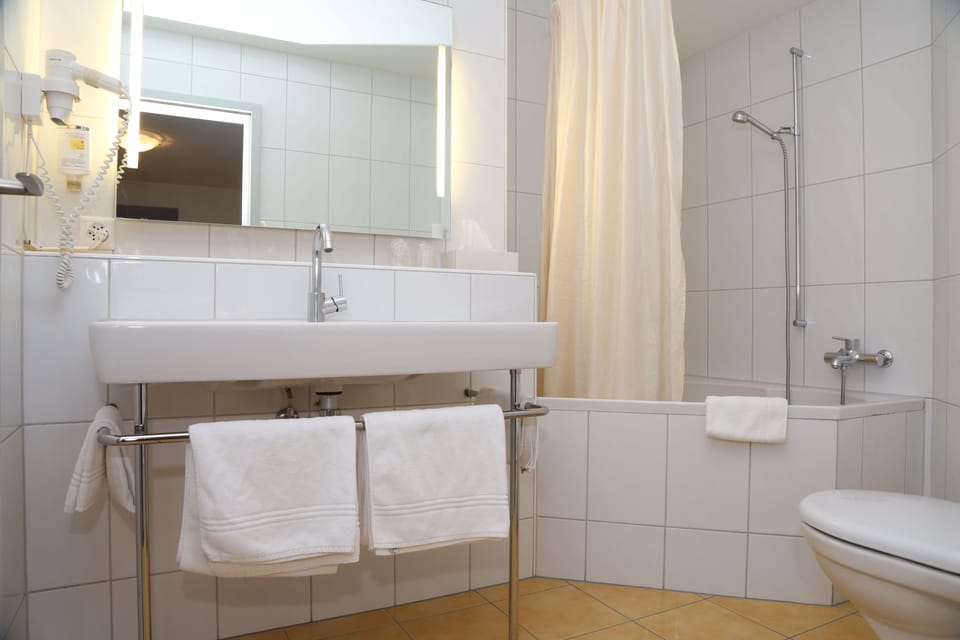 Hair dryer, towels