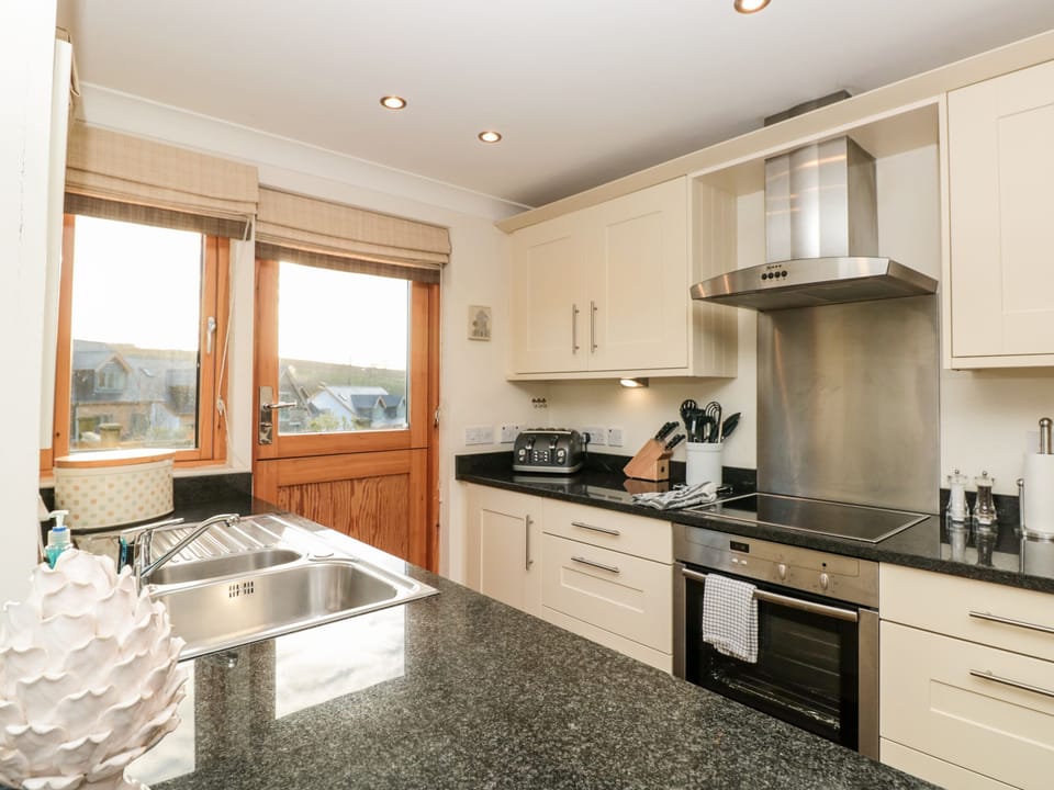 Fridge, dishwasher, electric kettle, toaster