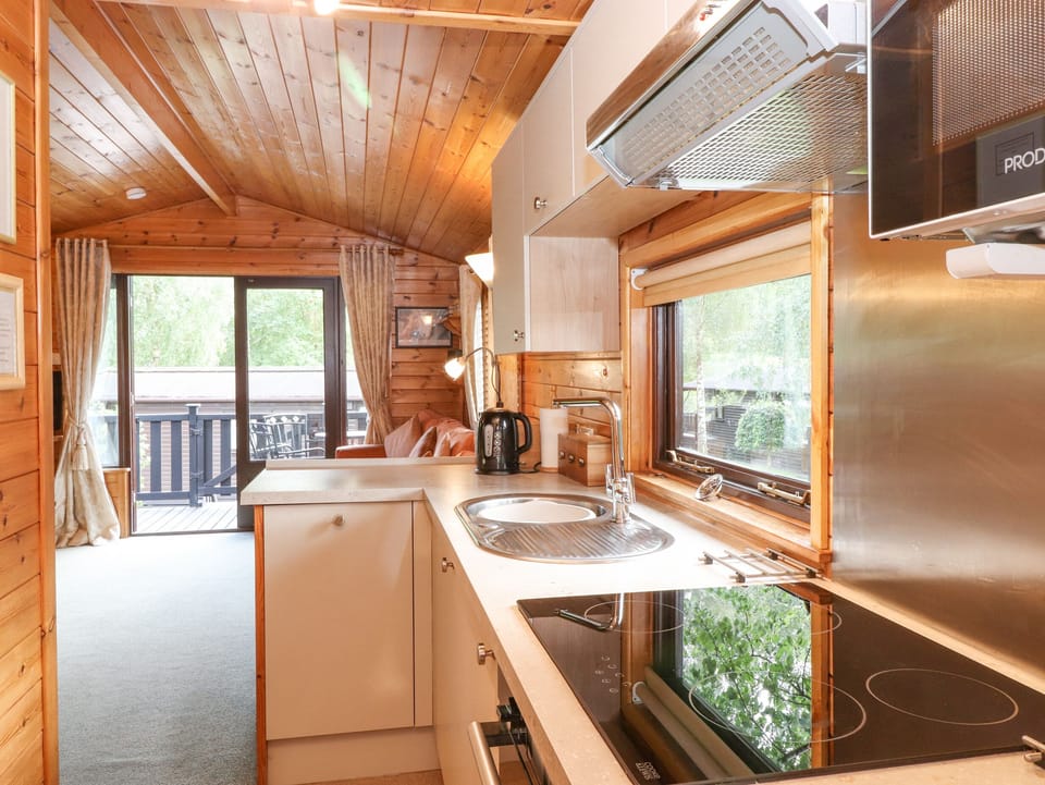 Fridge, dishwasher, electric kettle, toaster
