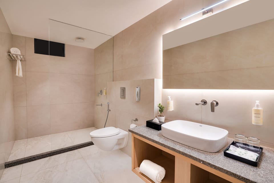 Free toiletries, hair dryer