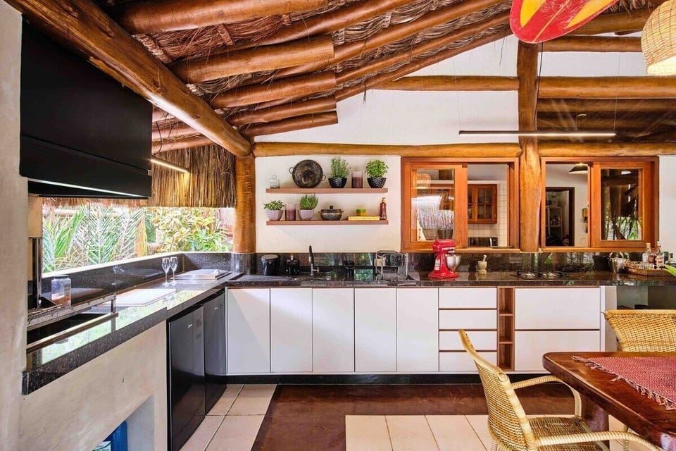 Villa | Private kitchen | Full-size fridge, microwave, oven, toaster