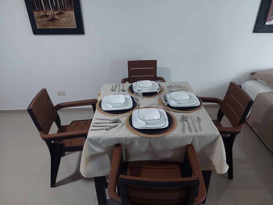 Apartment | Living area | 43-inch flat-screen TV with digital channels