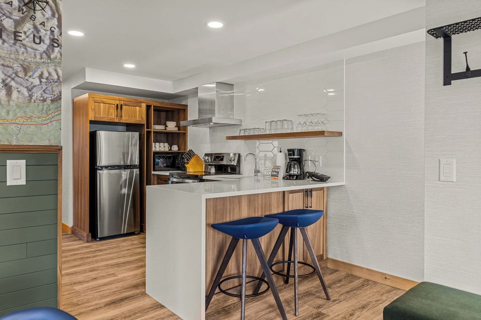 Condo | Private kitchen | Coffee/tea maker, microwave, electric kettle
