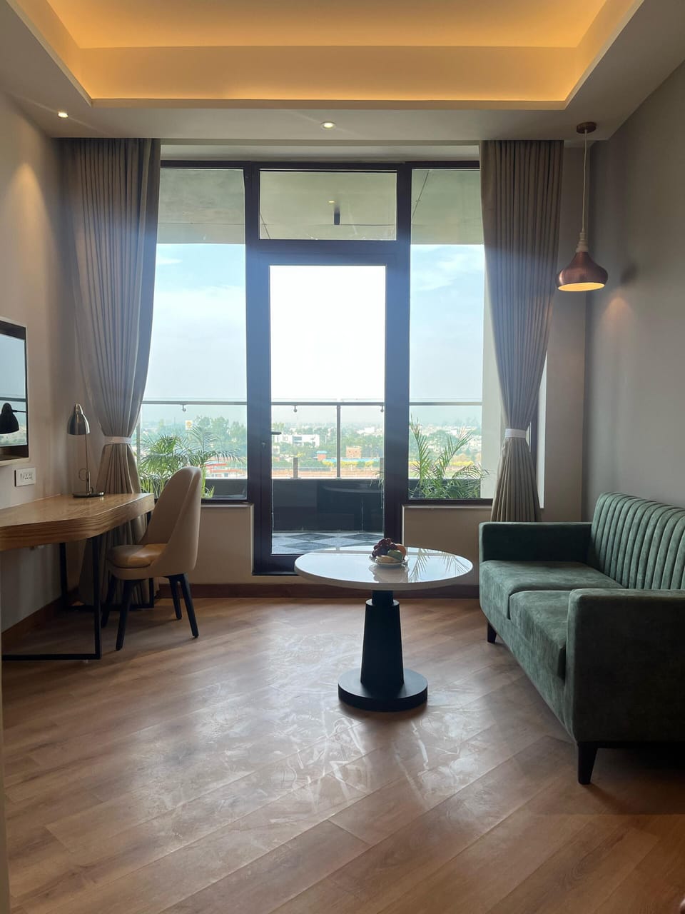 Junior Suite, 1 King Bed (Living Room, Private Balcony) | Egyptian cotton sheets, premium bedding, in-room safe, desk