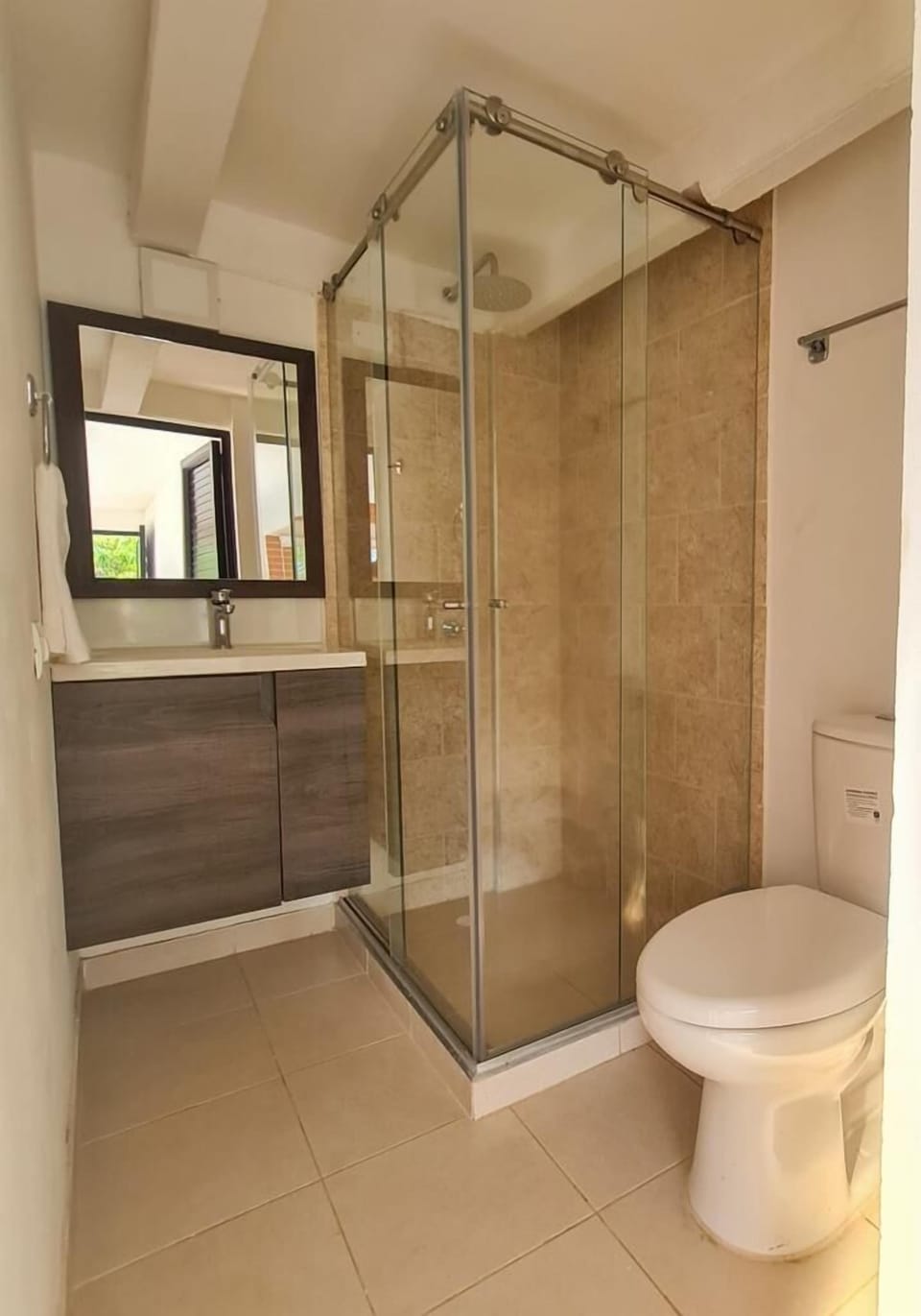 Shower, soap, toilet paper