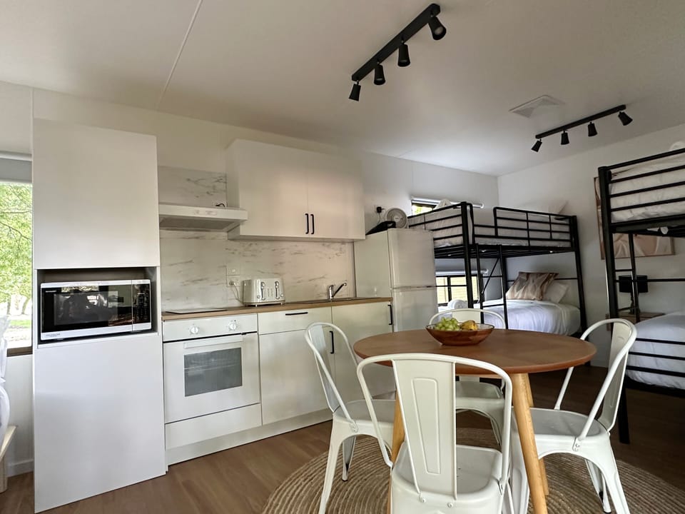 Family Cabin, Multiple Beds, Shared Bathroom | Private kitchen | Shared fridge, electric kettle