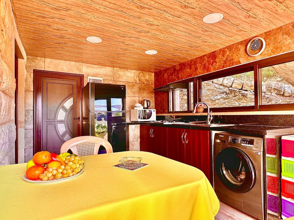 Premium Apartment, 1 Bedroom, Kitchen, Mountain View | Private kitchen | Coffee/tea maker, shared fridge, shared microwave, electric kettle