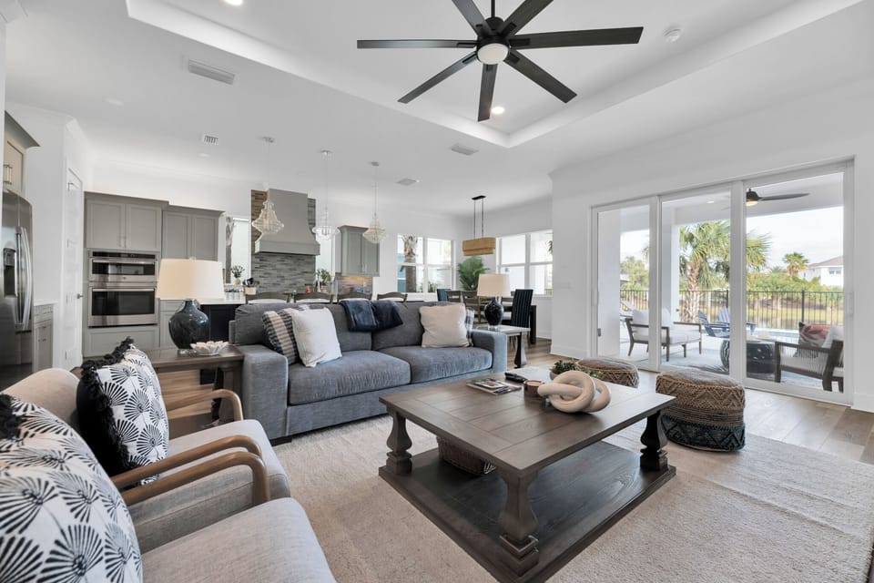 House, Multiple Beds (Holiday House, Pool Home 28) | Living area | 27-inch TV with digital channels, DVD player