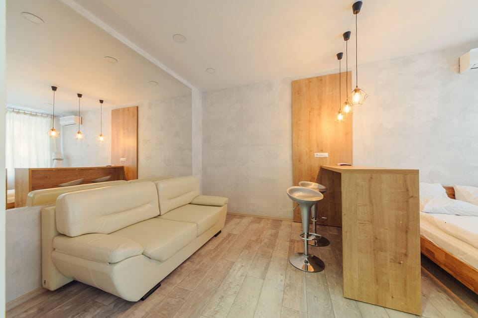 Basic Apartment | Living area | 42-inch flat-screen TV with cable channels