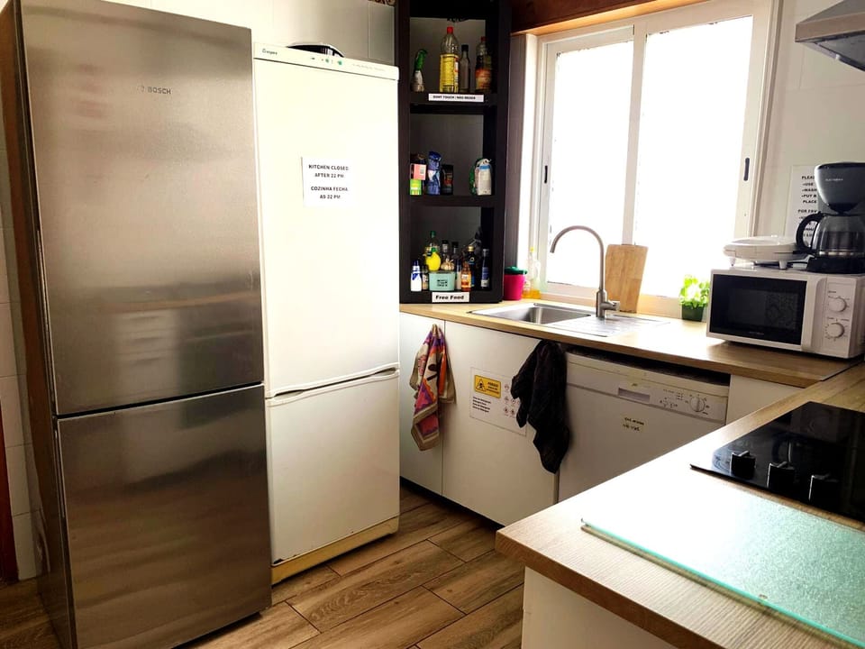 Shared fridge, microwave